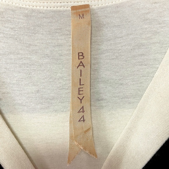 Bailey 44 Black And White Striped Tank Top With Striped Underlayer Sz M - Picture 3 of 5